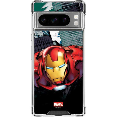 Marvel Avengers Assemble Iron Man Google Pixel 8 Pro Clear Case